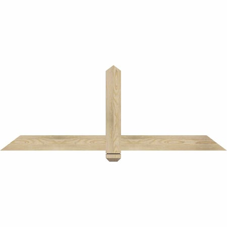 Ekena Millwork Eugene Rough Sawn Timber Gable Bracket, Douglas Fir, 60"W x 22"H x 2"D x 4"F, 9/12 Pitch GBW060X22X0204EUG00RDF
